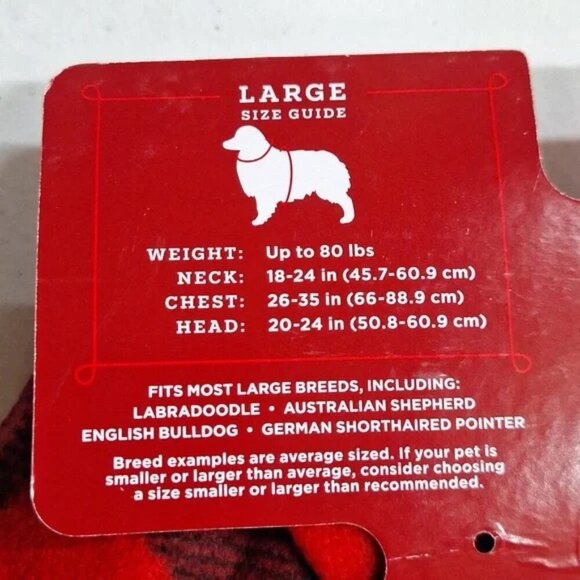 NWT Buffalo Check Matching Family Dog / Cat Pajamas, Black/Red - Wondershop - Picture 7 of 8